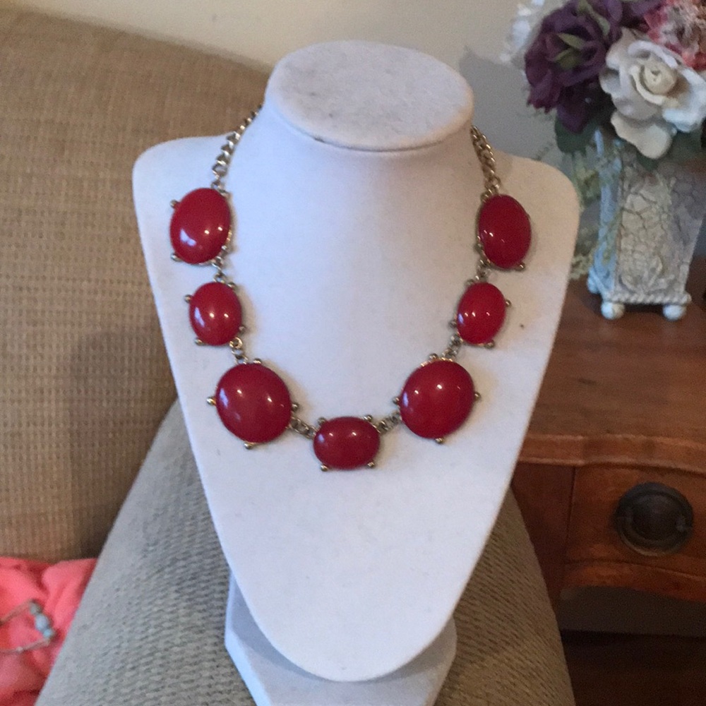 Charming Charlie Burgundy Statement Necklace